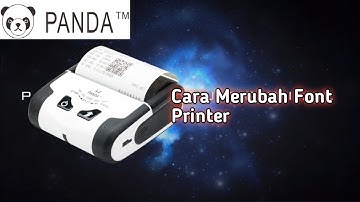 Cara merubah Font Pada Printer Panda PRJ-R80B