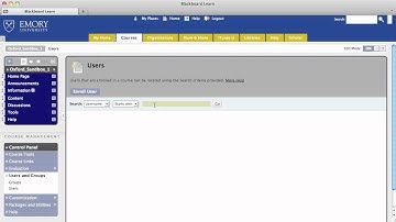 Blackboard Tutorial: Enrolling Users