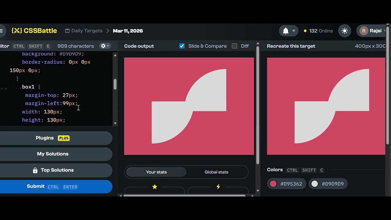 CSS Battle Design Using HTML & CSS | Flexbox Layout Practice - YouTube