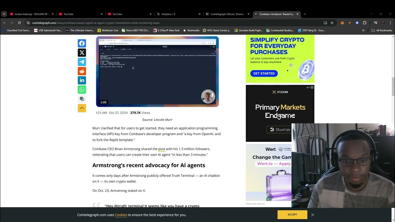 Coinbase's Based Agent: Build Your Own AI Agent in 3 Minutes! 🚀 - YouTube