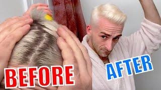 how I do a platinum root touch up on extremely short hair! +PR Unoxing!