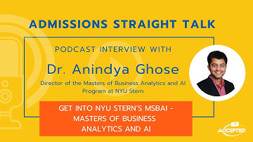 Get Into NYU Stern’s MSBAi aka Masters of Business Analytics and AI