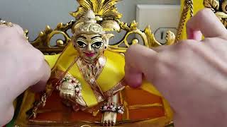 My First Janmashtami Vlog 🦚💙 | Waking Up Kanha Ji, Shringar, Cake & Our Special Celebration 🙏✨