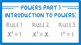 GCSE Maths - Introduction to Powers/Indices & 3 Basic Rules (Powers Part 1/6)   #29