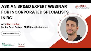 Ask an SR&ED Expert Webinar for Incorporated Specialists in BC