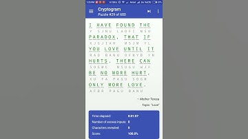 Cryptogram Puzzle #29 Android Quote Answer