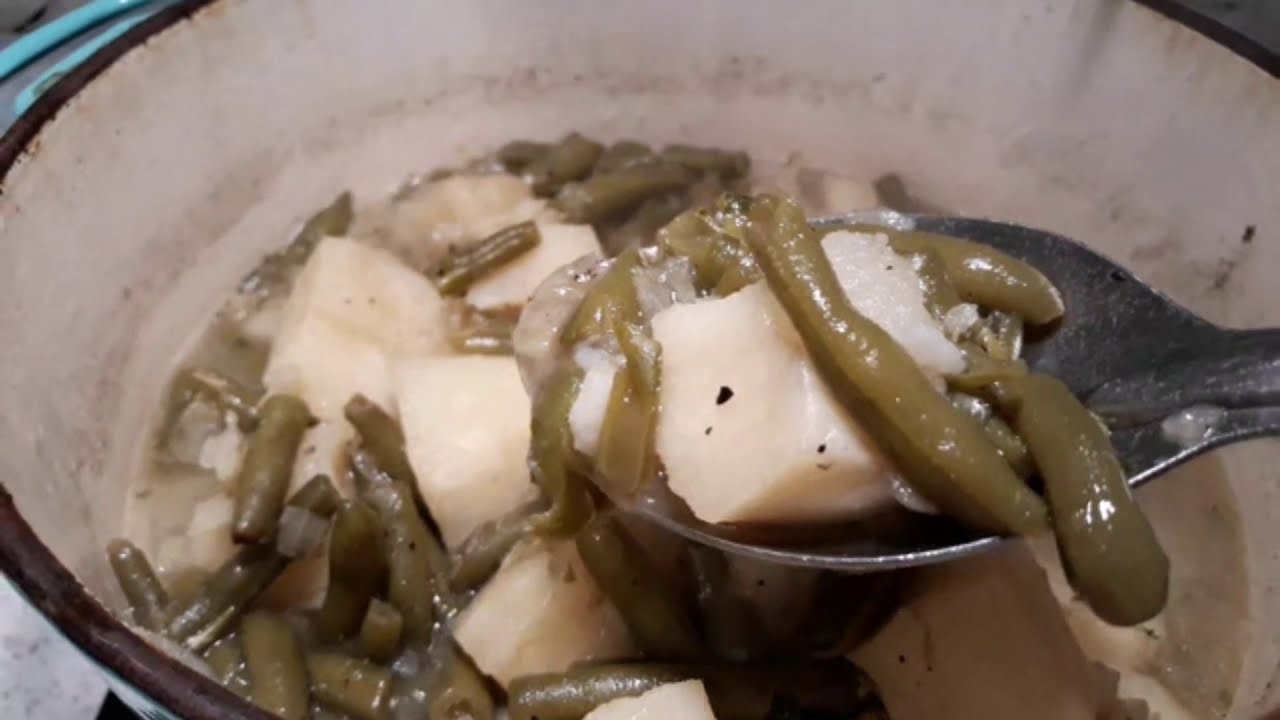 How To Cook Vegan Green Beans And Potatoes / Southern Style YouTube