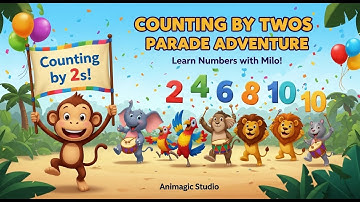 Counting by Twos Parade Adventure | Skip Counting Song for Kids | Animagic Studio