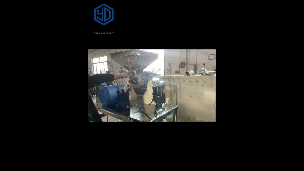 Small scale horizontal sugar pin mill pulverizer machine