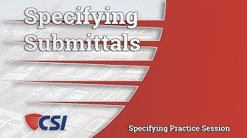 Specifying Submittals