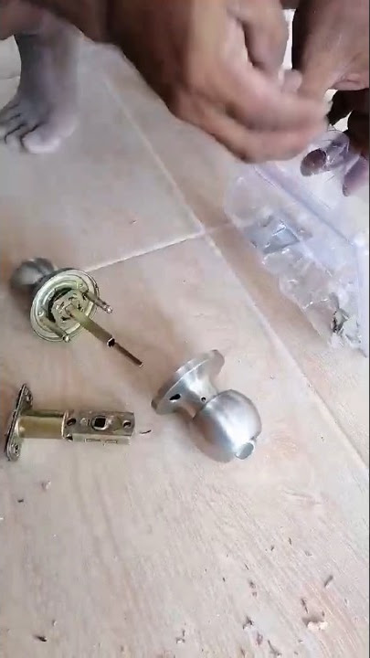How to install a doorknob #shorts #construction #doorknob #howto #constructiontips