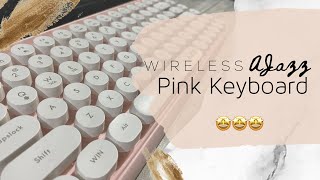 Wireless Pink Retro Keyboard for iPad | Vintage wireless AJazz keyboard from amazon. screenshot 2