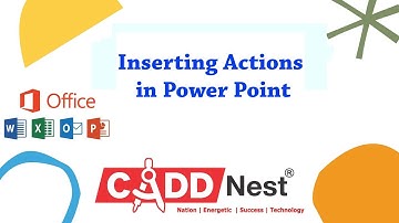 CADD NEST || Inserting Actions in Power Point || RT NAGAR || KANTHARAJ N