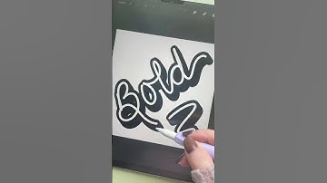 Make this 3D brush in Procreate #3dshorts #digitalart #drawing #procreate #ipad #3d #calligraphy