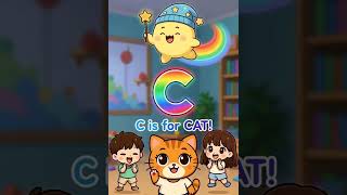 🐱 C is for Cat  Learn ABC with Cute Cat Song  เพลง ABC เด็กอนุบาล #shorts