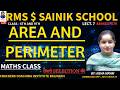 AREA & PERIMETER LECT. 7 MATHS CLASS CRACKERS COACHING INSTITUTE #SAINIK #RMS