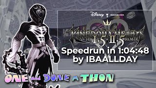 Kingdom Hearts 1.5 & 2.5 by IBA_ALLDAY in 1:04:48 - One-and-Done-athon 2022