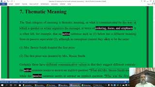 Associative and thematic meaning "Seven types of meaning" lecture 6 semantics bs 4 Net Worth