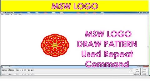 #logo MSW LOGO DRAW PATTERN Used Repeat Command
