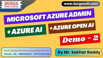 MS AZURE ADMIN + AZURE AI + AZURE OPEN AI tutorials || by Mr. Sekhar Reddy On 26-03-2025 @7AM IST