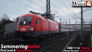 First Look Semmeringbahn : Wiener Neustadt  Mürzzuschlag : Train Sim World 4 [4K 60FPS]