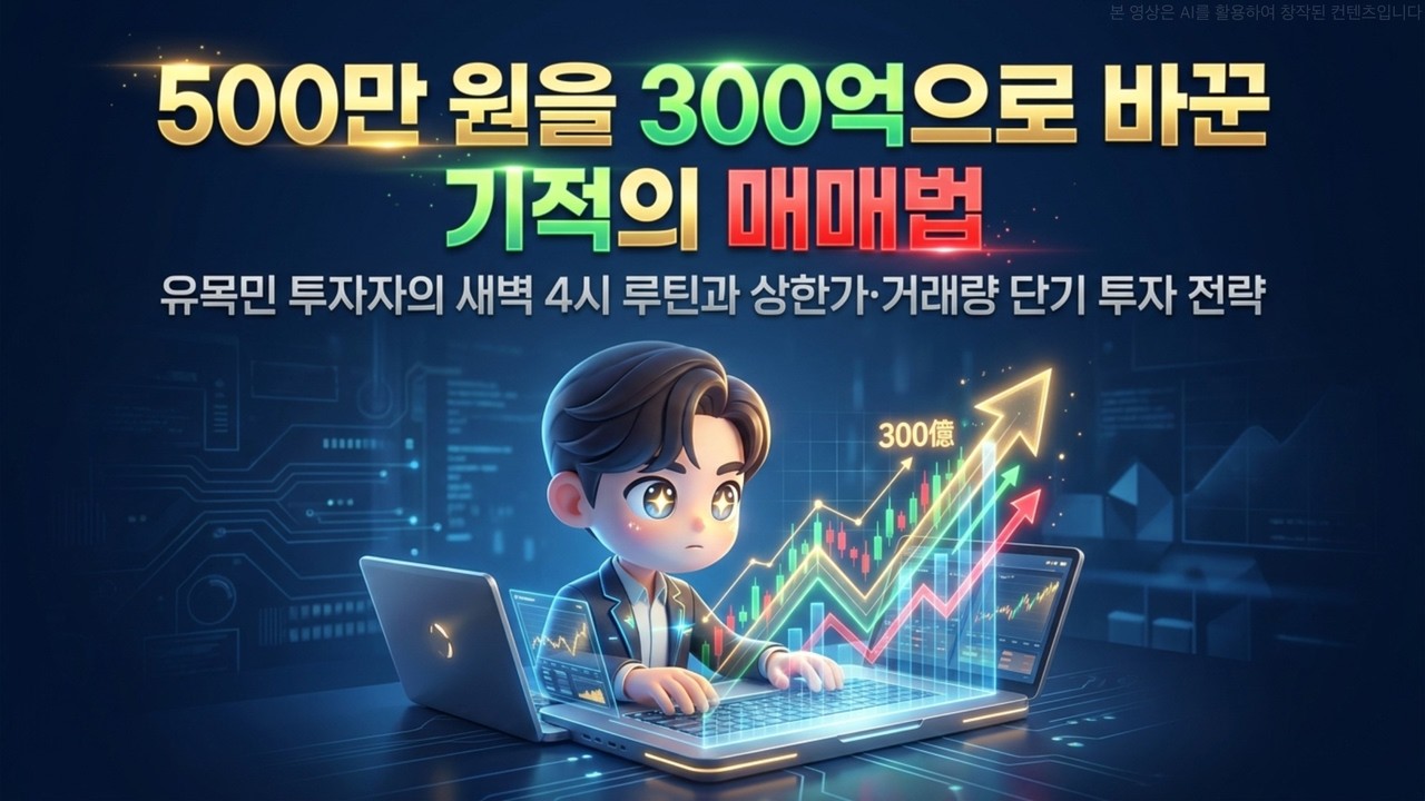 [실전기법] 승률 90% 슈퍼개미가 새벽 4시마다 찾는 '상한가' 조건 | 500만 원으로 300억 번 단타 원칙