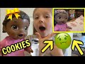 BABY ALIVE makes COOKIES! FUN GAME WHEEL! The Lilly and Mommy Show. The TOYTASTIC Sisters FUNNY SKIT