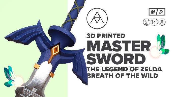 3D Printed Master Sword (Full Size) - Legend of Zelda 