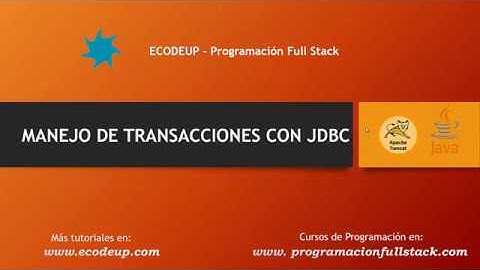 Manejo de Transacciones con JDBC