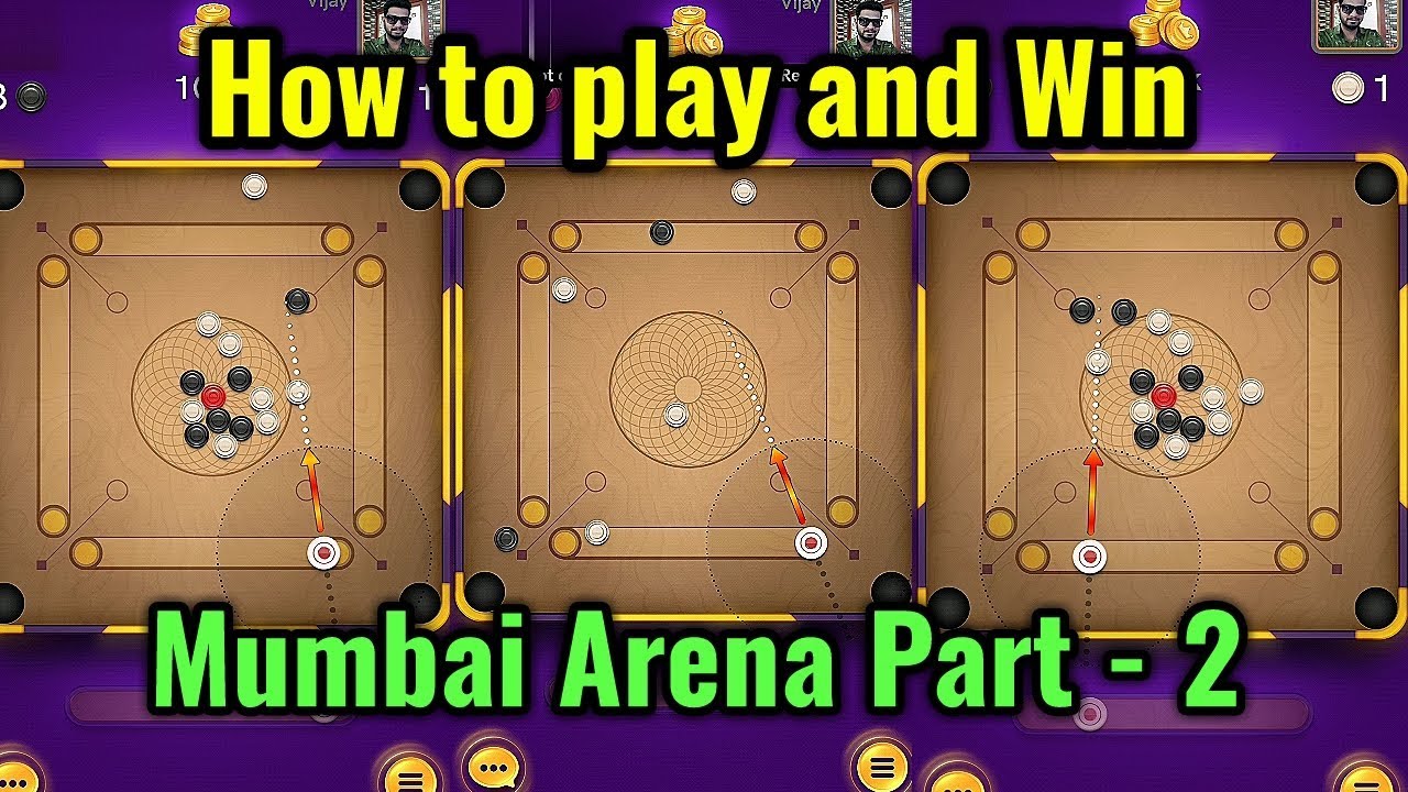 Carrom disc pool game - Mumbai Arena win tips Part - 2 - YouTube