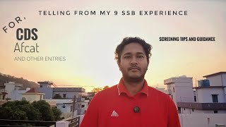 Ssb screening tips and guidance....watch this if you don't know what to do 