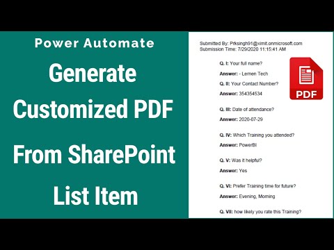 How to Generate Customized PDF From SharePoint List Item using Power Automate.