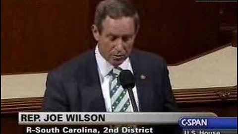 One Minute Speech - 8/2/07 - Rep. Joe Wilson (R-SC)