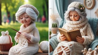 ♥️ Grandma Knitting Model ❤️