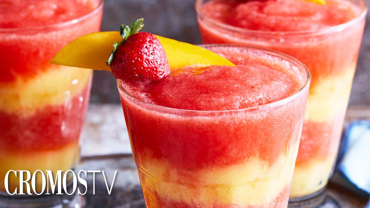 Frozen Margarita de Mango & Fresa | Receta - YouTube