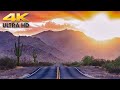 Arizona desert mountain sunset scenic drive to phoenix 4k  tonto national forest sonoran desert