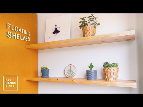 How to Make Floating Shelves Without Metal Hardware // Tiny Apartment Build Ep.14