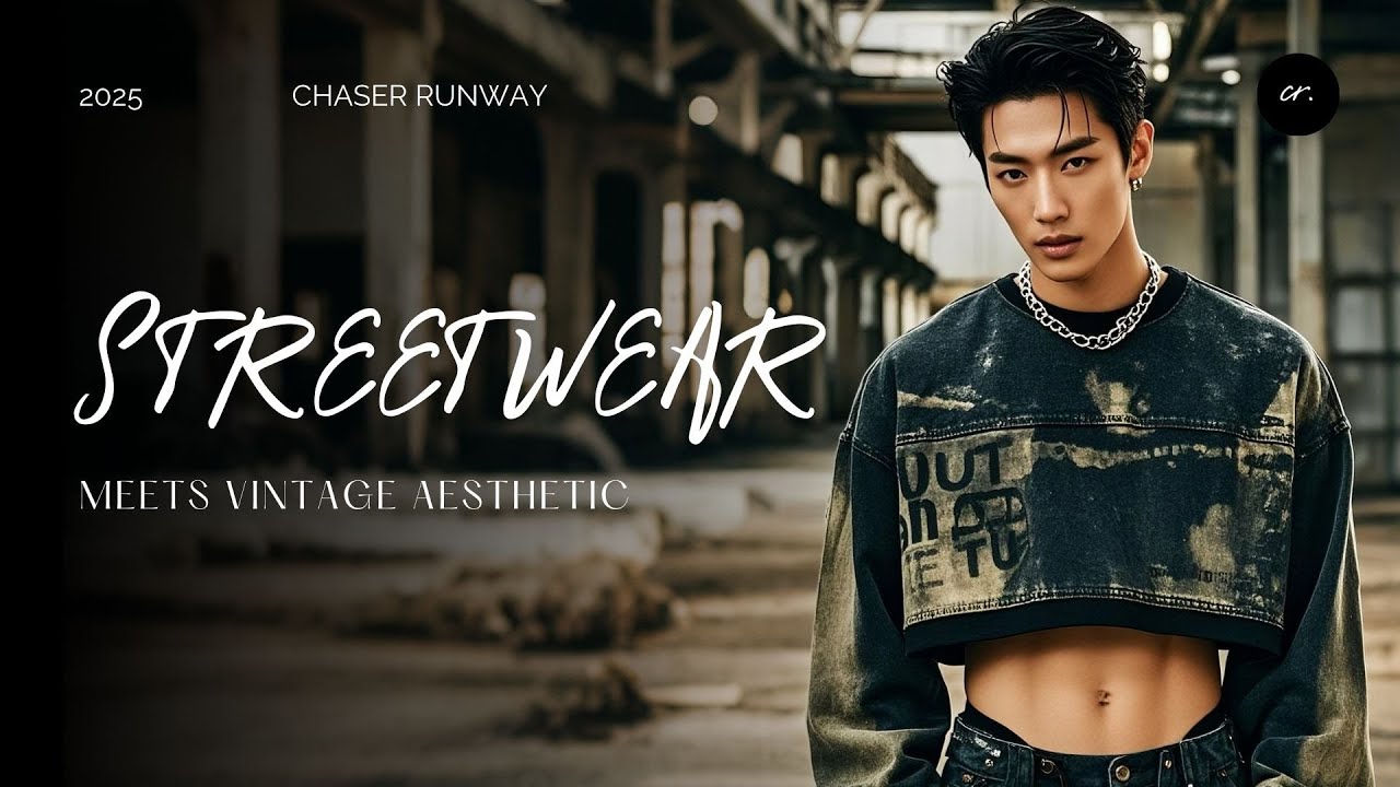 Streetwear Meets Vintage Aesthetic | Handsome Asian Model