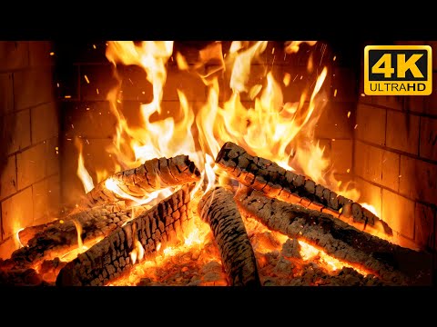 FIREPLACE Relaxation THERAPY NO MUSIC With GENTLE Fire SOUNDS And Glowing COALS For Warmth