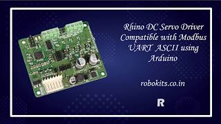 Arduino code for controlling DC Quad Encoder motor with Rhino DC Servo Drive with Modbus UART ASCII