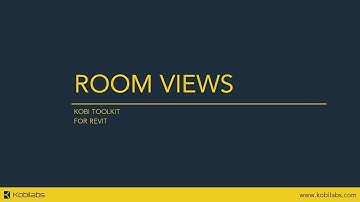 Revit Room Views - Kobi Toolkit
