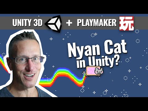 Unity 3D Playmaker Tutorial - Making Nyan Cat pixel art, animation, and music
