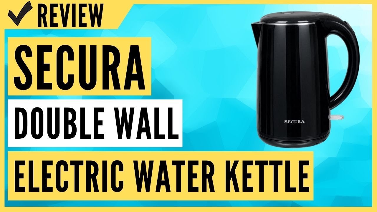 Secura SWK-1701DB The Original Stainless Steel Double Wall Electric Water  Kettle 1.8 Quart, Black Onyx
