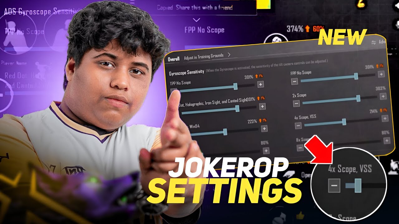 JokerOP только что раскрыл свои секретные настройки! 🚀 Лучшая чувствительность и управление BGMI