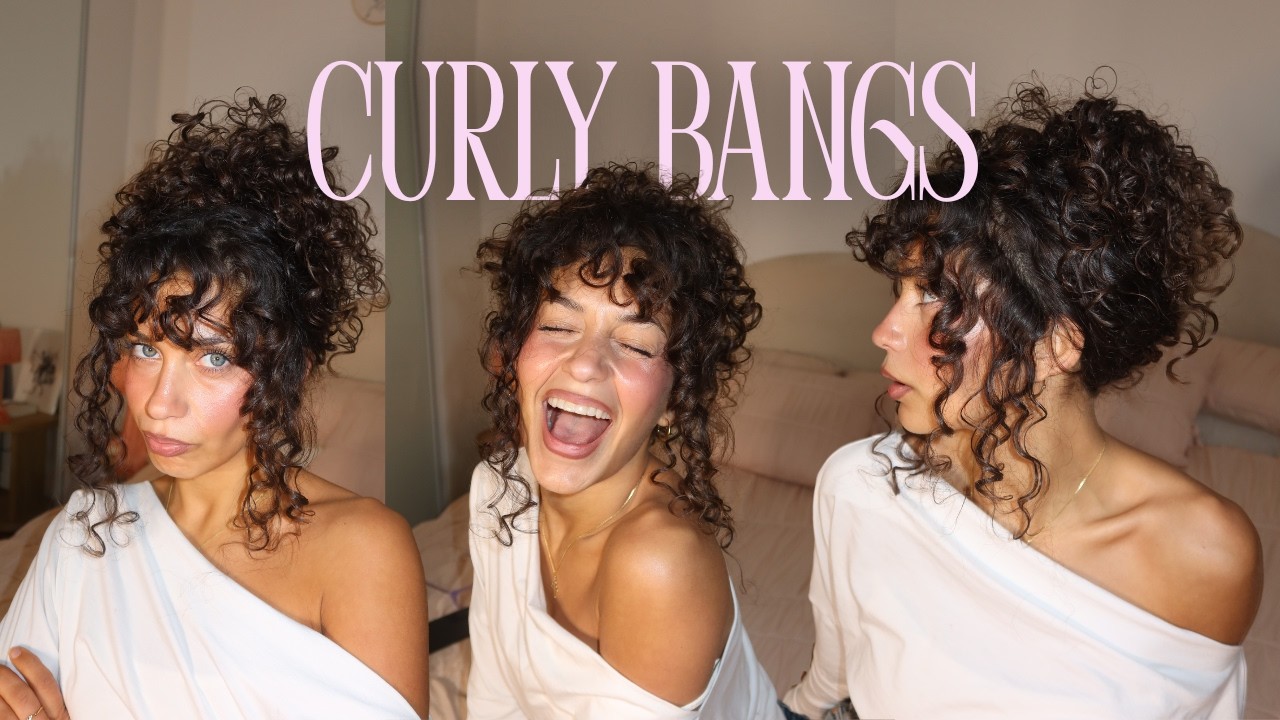 Cut and style curly bangs ✩ Vlog