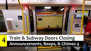 #4 Train & Subway Door Closing Announcements, Beeps, & Chimes