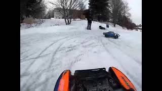 Traxxas Slash track day on ice (test)