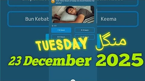 23 December 2025 Questions and Answers | My Telenor Today Questions | Telenor Questions Today Quiz