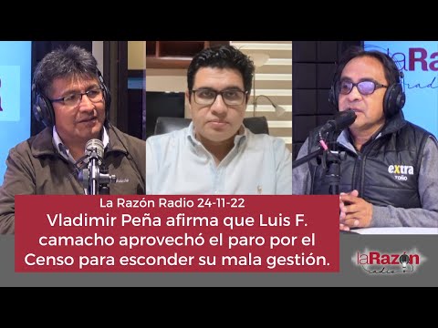 Vladimir Peña afirma que Luis F. camacho aprovechó paro por el Censo para esconder su mala gestión.