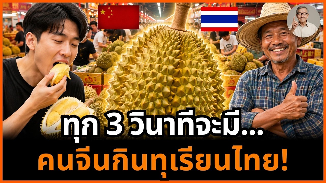 ⁣จีนคลั่งทุเรียนไทย! ตลาด 1,400 ล้านคนเปลี่ยนชีวิตเกษตรกรทั้งประเทศ!